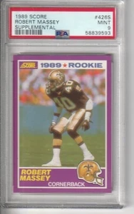 1989 Score Supplemental Football #426s Robert Massey (RC) Psa 9 - Picture 1 of 2