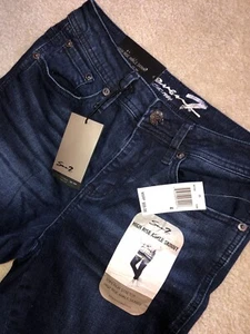 Seven 7 High Rise Ankle Skinny Dark Wash Denim Women’s Blue Jeans size 4 NEW NWT - Picture 1 of 9
