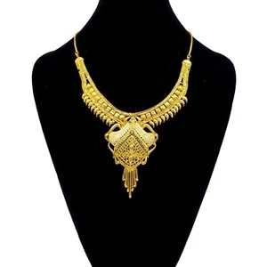 Indian Necklace Gold Plated Bollywood Bridal Wedding Ethnic Jewelry Set | 1421E - Picture 1 of 1