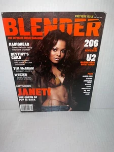 BLENDER MUSIC MAGAZINE JUNE/JULY 2001 PREMIERE ISSUE JANET JACKSON COVER - Imagen 1 de 2
