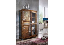 Mobile dispensa in legno riciclato multicolore 90x38x140 FREEZY #34