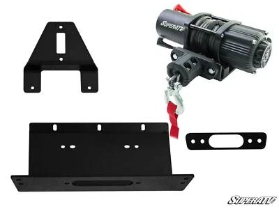 SuperATV 3500 lb. Winch & Mounting Plate for Polaris Ranger XP 800 / 800 CREW - Image 1 of 3