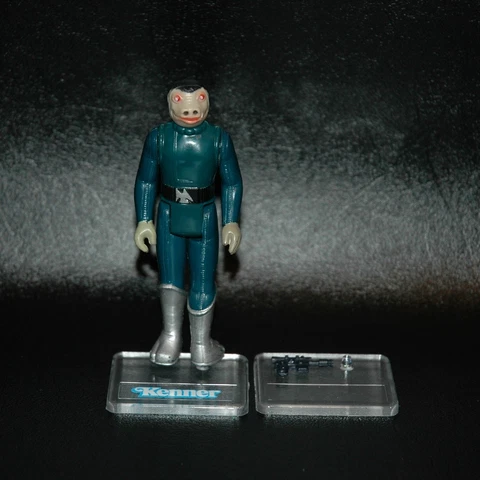 FACTORY ERROR Vintage Star Wars Figure BLUE SNAGGLETOOTH Kenner Variant with Gun Cover