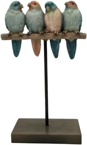 Comfy Hour Farmhouse Collection 10" Polyresin Four Birds Sparrows Gathering - Picture 1 of 1