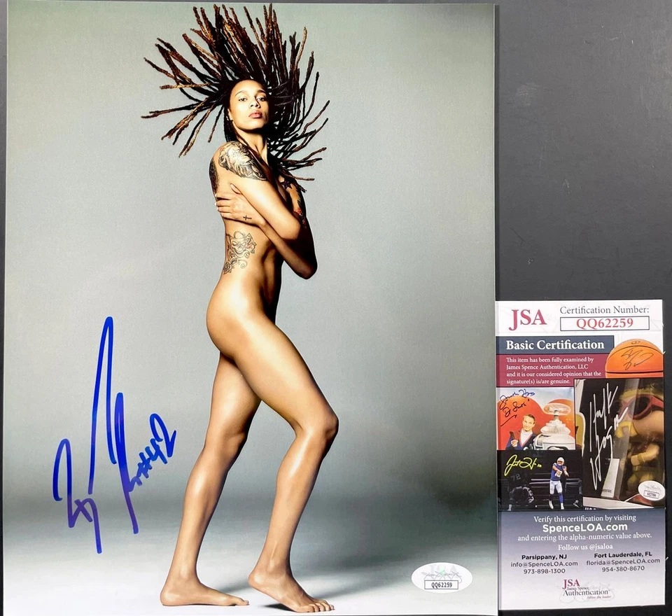 WNBA Brittney Griner Signed ESPN The Body Issue 8x10 Photo C Autograph JSA COA - Image 1 of 1
