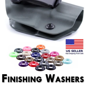Finishing Washers - #8 - Round Top - Nylon - for Holster & Sheath Making - Picture 1 of 71