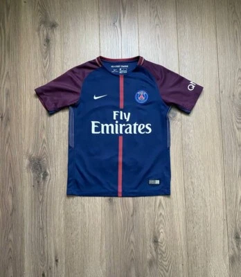 Nike PSG Neymar JR Home 17/18 Jersey Kid's Size M - Photo 1/4