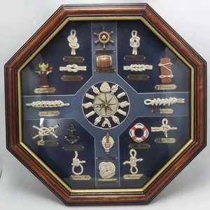Reloj de Pared Decorativo con Nudos Náuticos Colgante de Pared 3D Sombra Caja Envío Decoración - Imagen 1 de 12