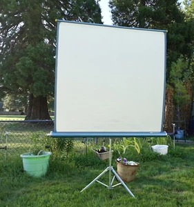 Vintage Radiant Picturemaster Projector Screen 37 x 50 Portable Tripod Base USA - Picture 1 of 13