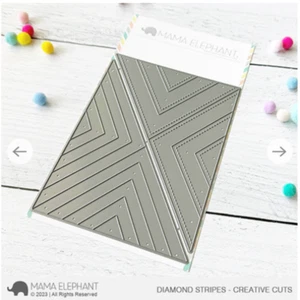 NEU Diamond Stripes - Creative Cuts Mama Elefant Metall Stanzschablone - Bild 1 von 2