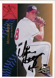 1995 Boise Hawks MICHAEL MIKE HOLTZ Signed Card autograph RC ANGELS
