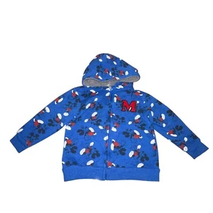 Disney Jr Mickey Boys Mickey Mouse All Over Print Full Zip Hoodie Size 4T EUC - Picture 1 of 9