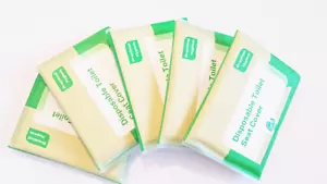 100 pcs -Biodegradable Disposable Toilet Seat Covers -Travel /Public restroom - Picture 1 of 8