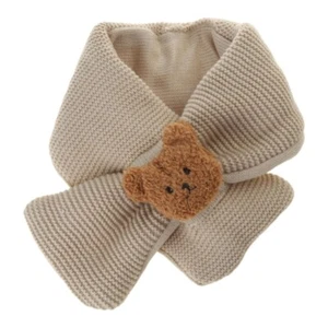 Thicken Neck Cover Neckerchief Outdoor Cute Bear Scarf for Kids Boys Girls - Picture 1 of 15