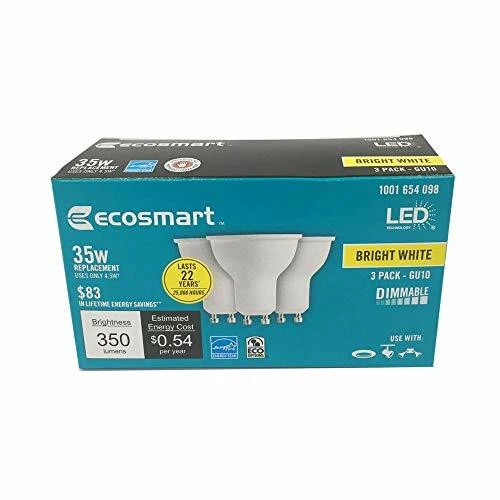 35W Equivalent Bright White MR16 GU10 Dimmable LED Light Bulb (3-Pack) - Image 1 of 4