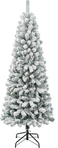 Christmas Tree 1.5M Artificial Snowy Xmas Trees Full Snow Flocked Branch Tips Fo - Picture 1 of 12