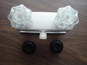 RV camper trailer SHOWER FAUCET off white motorhome - Picture 1 of 4