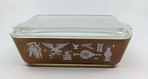 Vintage Pyrex Early American 0503 Refrigerator Casserole Dish W/Lid 1 1/2 QT - Picture 1 of 11