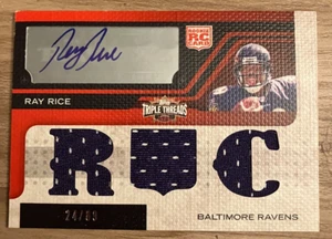 Baltimore Ravens: 2008 Topps Triple Threads #112 Ray Rice novato automático/camiseta/99 - Imagen 1 de 1