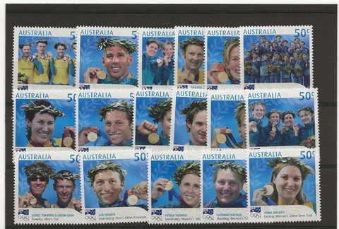 Australia 2004 Olympic Medalists set of 17 sg.2406-22 MNH Cover