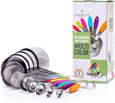 Measuring Cups and Spoons Set - 12pc Food Grade Stainless Steel Measuring Cups  - Image 1 of 4