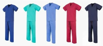 CAREBYMAIL HEALTHCARE Medical Scrub Uniform TUNIC & TROUSER Set, Unisex NHS Compliant Hospital Suit
