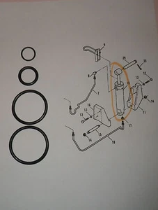 Mariner Mercury Force Outboard Tilt & Trim Cylinder O Ring Kit 1991-97 F749381F - Picture 1 of 1