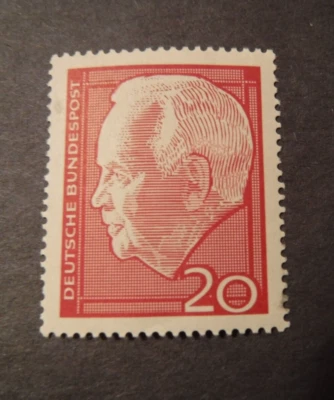 Scott# 881,  1964, 20 pf., President Heinrich Lubke    MNHNOG - Image 1 of 2