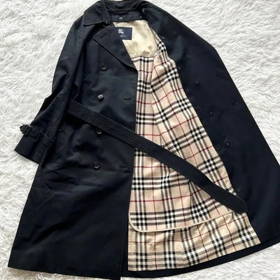 Burberry London Nova Check Trench Coat Black Size 38/ US S with Liner Authentic - Image 1 of 4