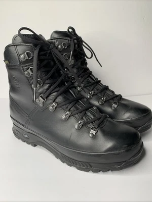 Hanwag Special Force GTX Black Leather Heavy Duty Boots Mens 11 Gore-Tex Lining - Image 1 of 4