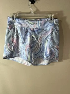 Athleta Girl Printed Record Breaker 3" Short XXL/16 Marble Pink Blue Athleisure - Picture 1 of 10