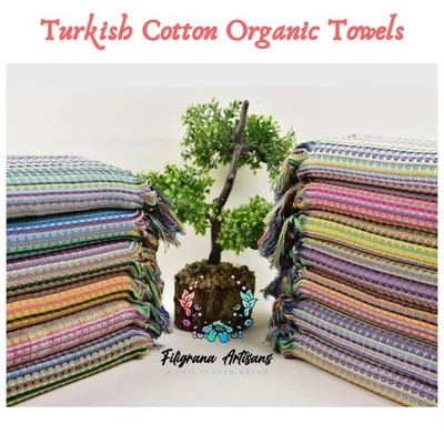 Turkish Organic Cotton Bed Runner Table Runner Bath Towel - Image 1 of 4