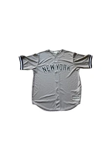Majestic New York Yankees grau Auswärts MLB Baseball Trikot Größe Large - Bild 1 von 4