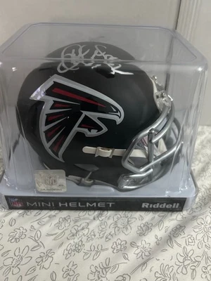 MINICASCO RIDDELL FIRMADO POR JAMAL ANDERSON ATLANTA FALCONS, CERTIFICADO DE AUTENTICIDAD JSA Foto 1 de 2