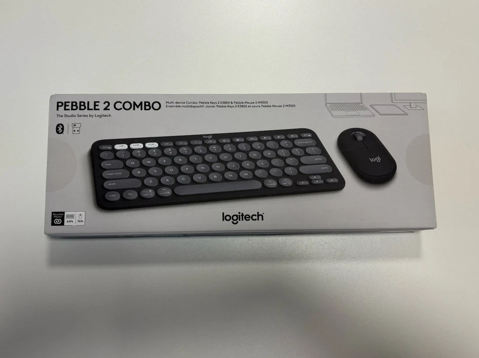 Logitech Pebble 2 Combo Compact Wireless Keyboard & Mouse 920-012061