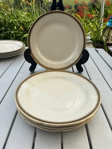 Bristol Pottery Pountney & Co Grecian Lunch Plates Set Of 5 - Picture 1 of 8