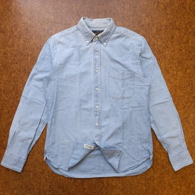 BEAMS Plus Made in Japan Light Wash Selvedge Chambray BD Shirt Small READ - Image 1 of 4