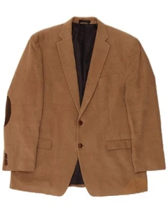 CHAPS Mens Corduroy 2 Button Blazer Jacket UK 46 3XL Beige Cotton DJ21 - Picture 1 of 4