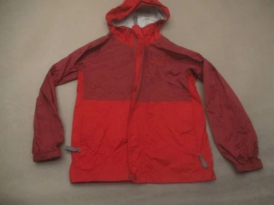 Chaqueta de lluvia Marmot talla S para niñas roja con capucha cremallera completa bolsillos a prueba de viento al aire libre 814 Foto 1 de 4