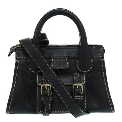 AUTHENTIC Chloe Mini EdithShoulder Bag Black Leather - Image 1 of 4
