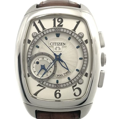 Citizen Campanola Dual Time CTU57-0871 7764-T004237 Cinturino in pelle al... - Immagine 1 di 4