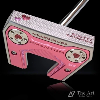Scotty Cameron 2024 PHANTOM 5S Lovely Heart Pink Glitter Putter 34in New - Image 1 of 4