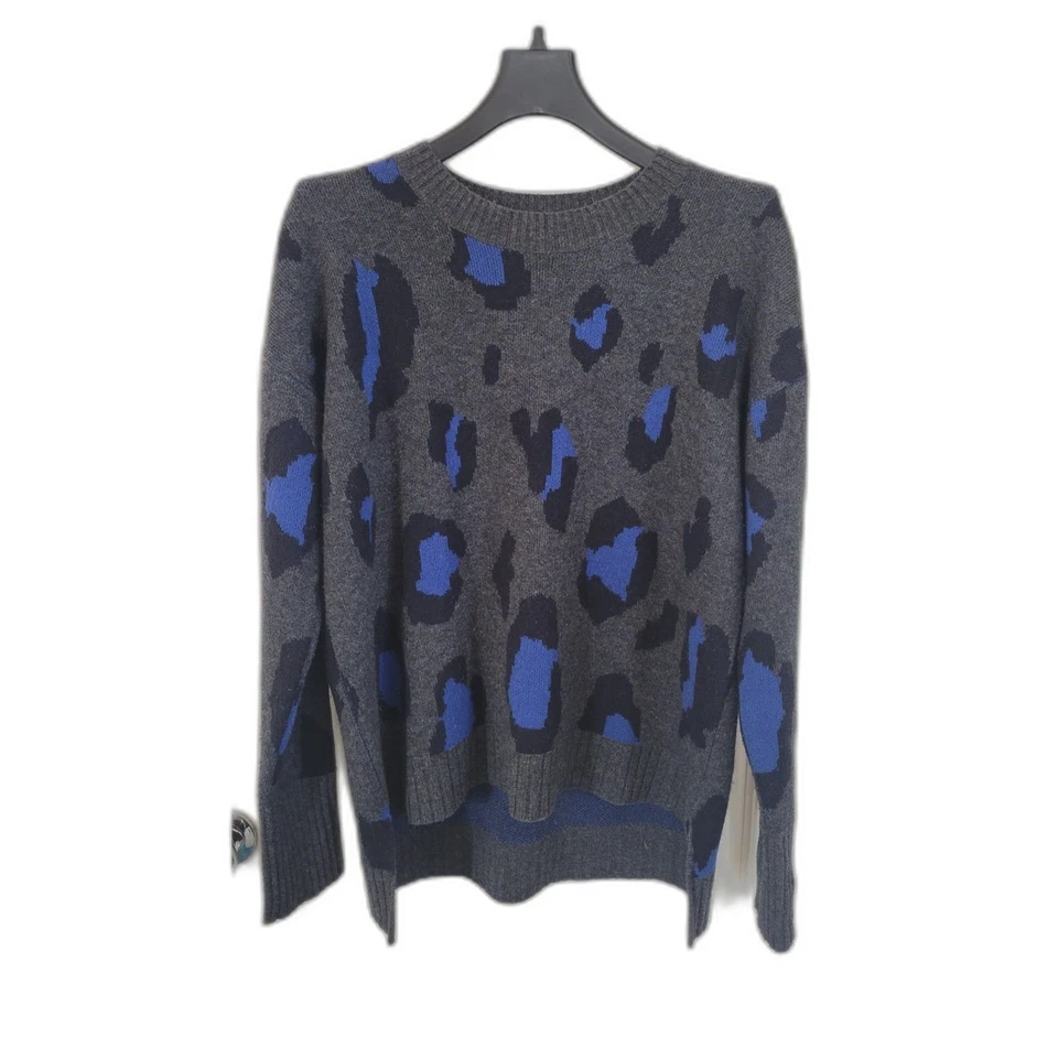 Suéter Athleta Cheetah Leopardo Lana Cachemira Crew Foto 1 de 4