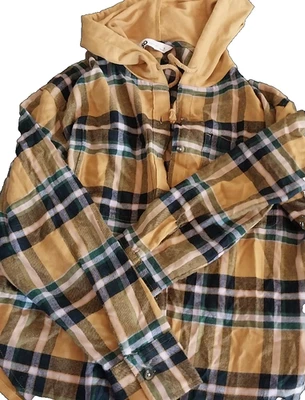 Top amarillo con capucha a cuadros pequeño Juniors (nuevo con etiquetas) Foto 1 de 3