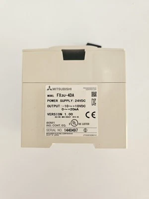 FX3U4DA Mitsubishi MELSEC FX PLC I/O Module FX3U-4DA - Image 1 of 3