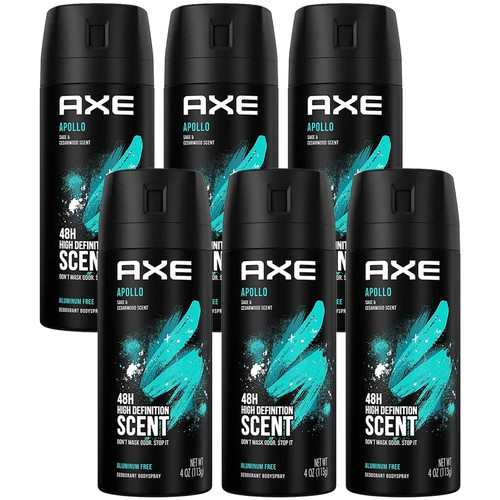 6 Pack Axe Body Spray Apollo 5 Oz Each | eBay