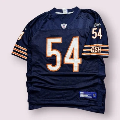 Camiseta deportiva vintage para hombre Reebok Chicago Bears Urlacher #54 local NFL talla L azul Foto 1 de 4