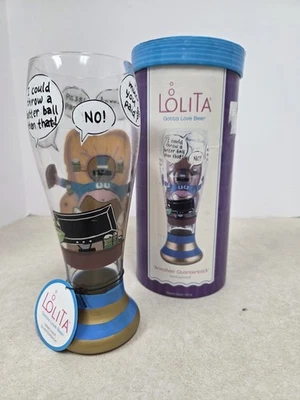 Lolita 22oz Gotta Love Cerveza Pilsner Vidrio "Sillón Cuarto" Pintado a Mano Foto 1 de 4