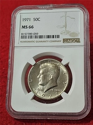 1971     Kennedy Half Dollar. NGC MS 66                                #MF-T6268 - Image 1 of 2