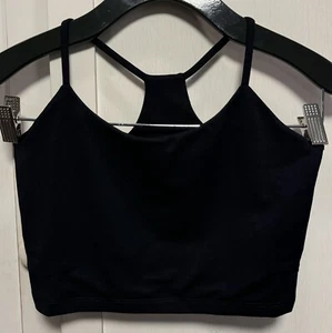 Susana Monaco Black Shirred Cami Crop Top NWT Size Small - Picture 1 of 6